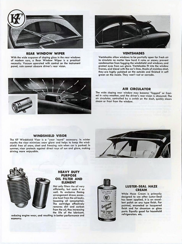 1951 Kaiser Accessories Brochure Page 2